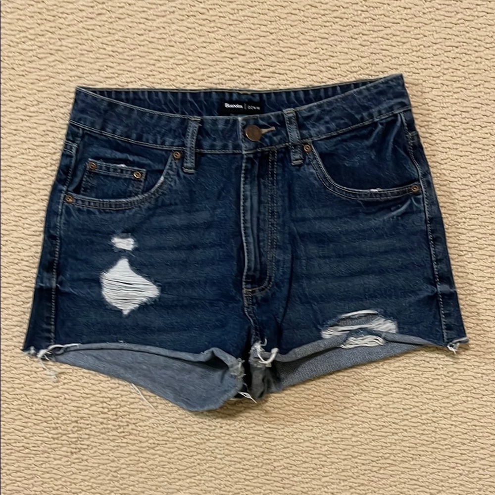 BN | Dark Wash Distressed Denim Cut-Off Shorts